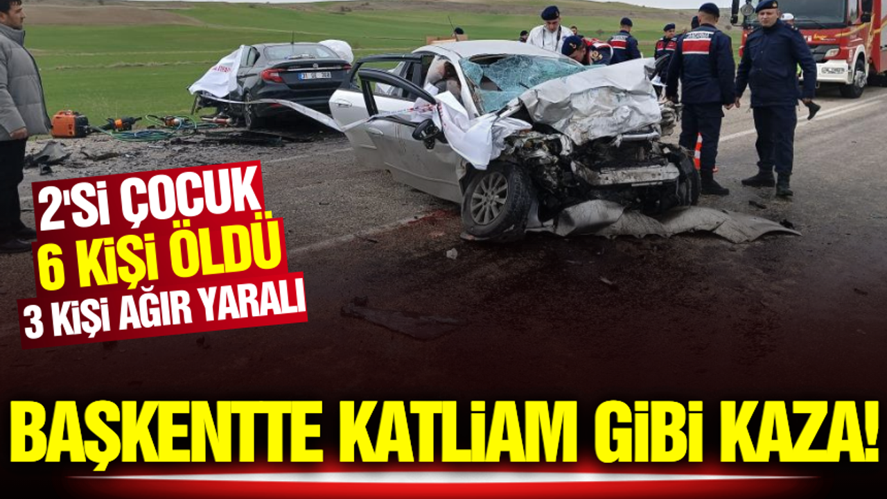 Ankara'da feci kaza! 2'si çocuk 6 kişi öldü, 3 kişi ağır yaralandı!