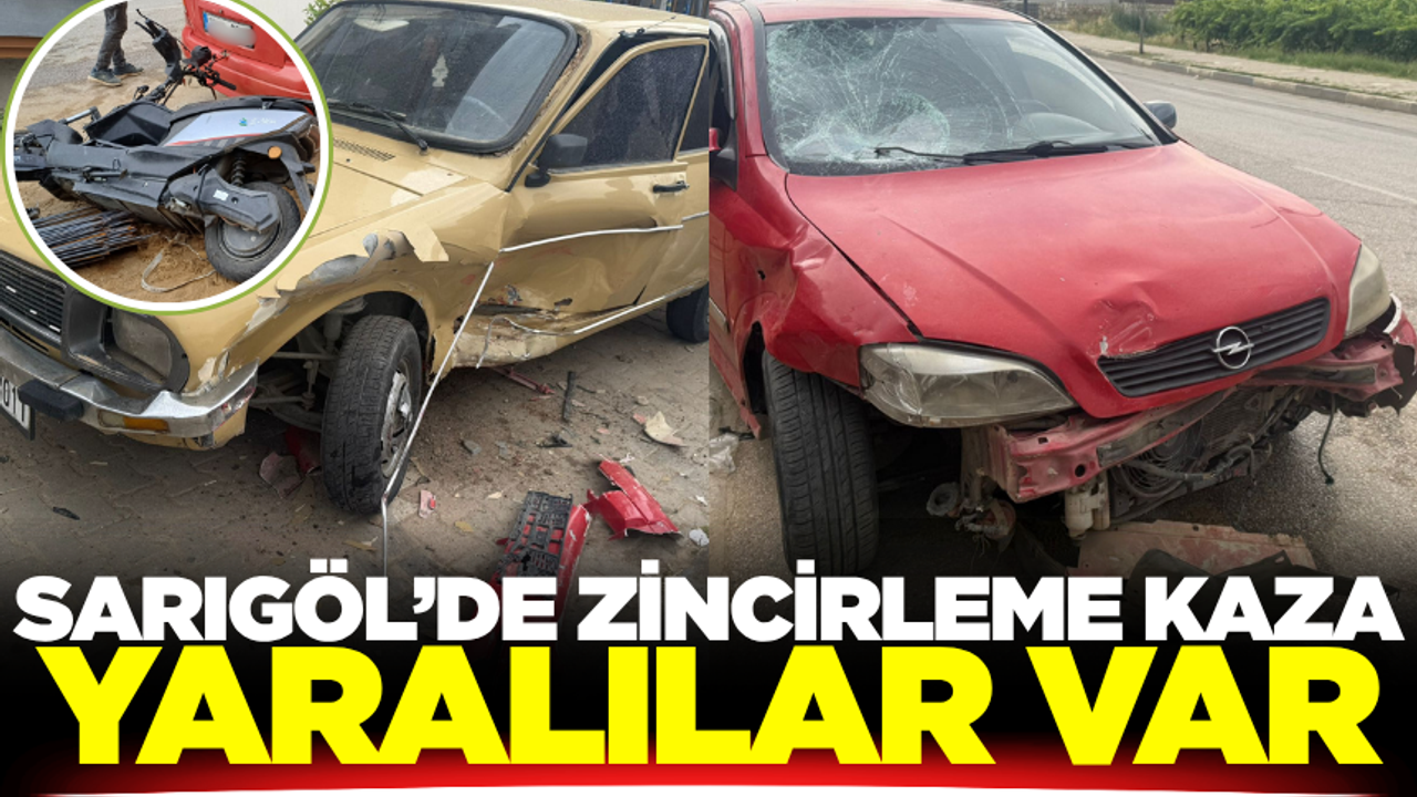 Sarıgöl'de zincirleme kaza! 16 yaşındaki iki genç kız yaralandı