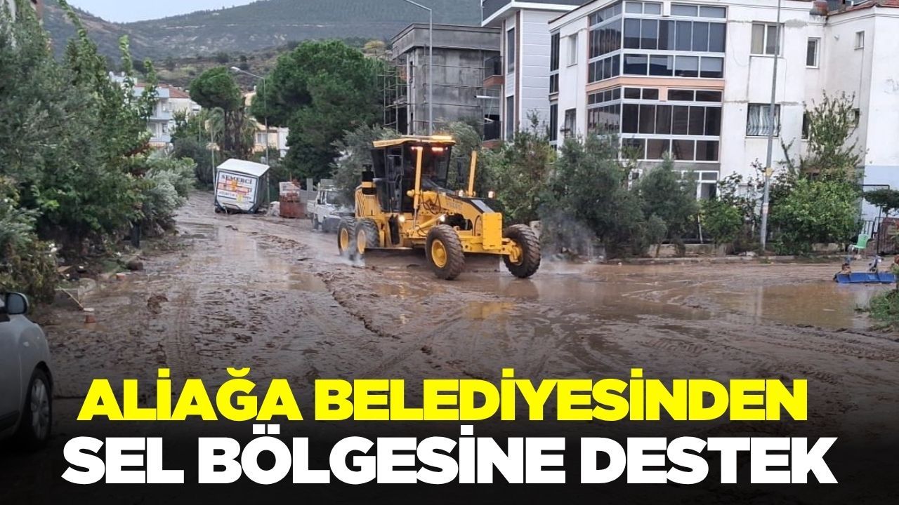 Aliağa Belediyesi, su tahliye çalışmalarına destek verdi!