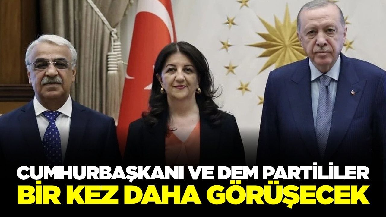 Cumhurbaşkanı Erdoğan ve Dem Parti heyeti bir kez daha görüşecek
