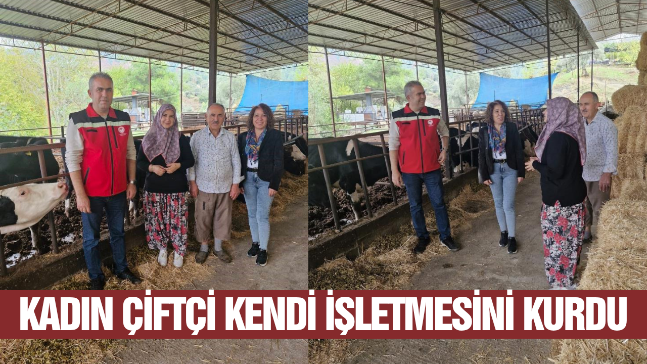 Kadın girişimci süt sığırcılığı işletmesi kurdu