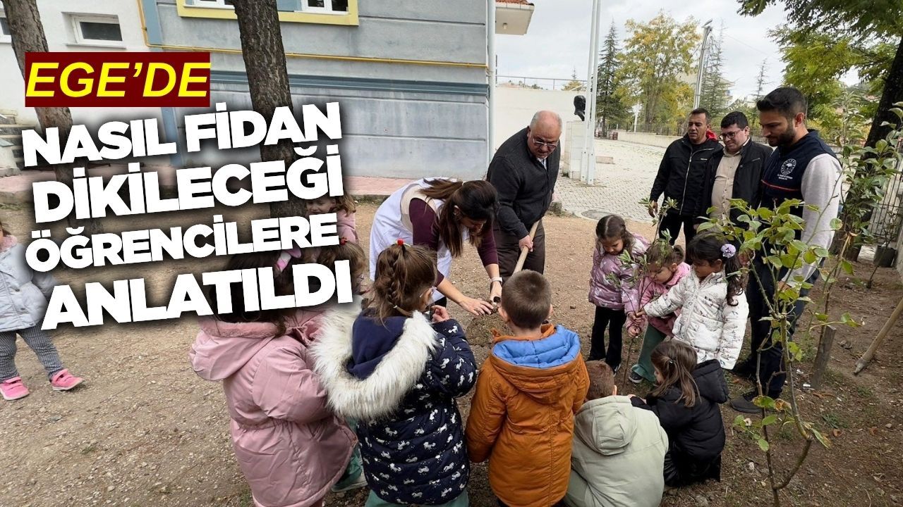 Ege'de miniklere fidan dikimi anlatıldı!