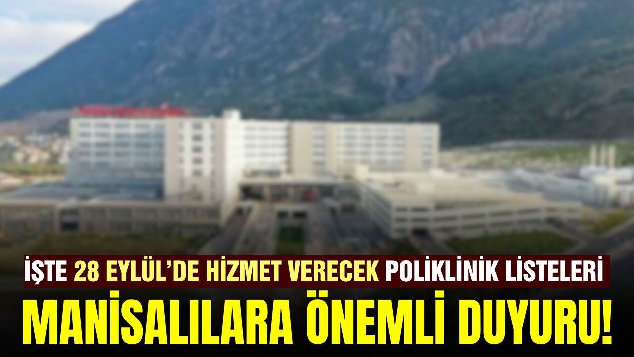 Şehir Hastanesi ve Merkezefendi'de güncel poliklinik listeler açıklandı