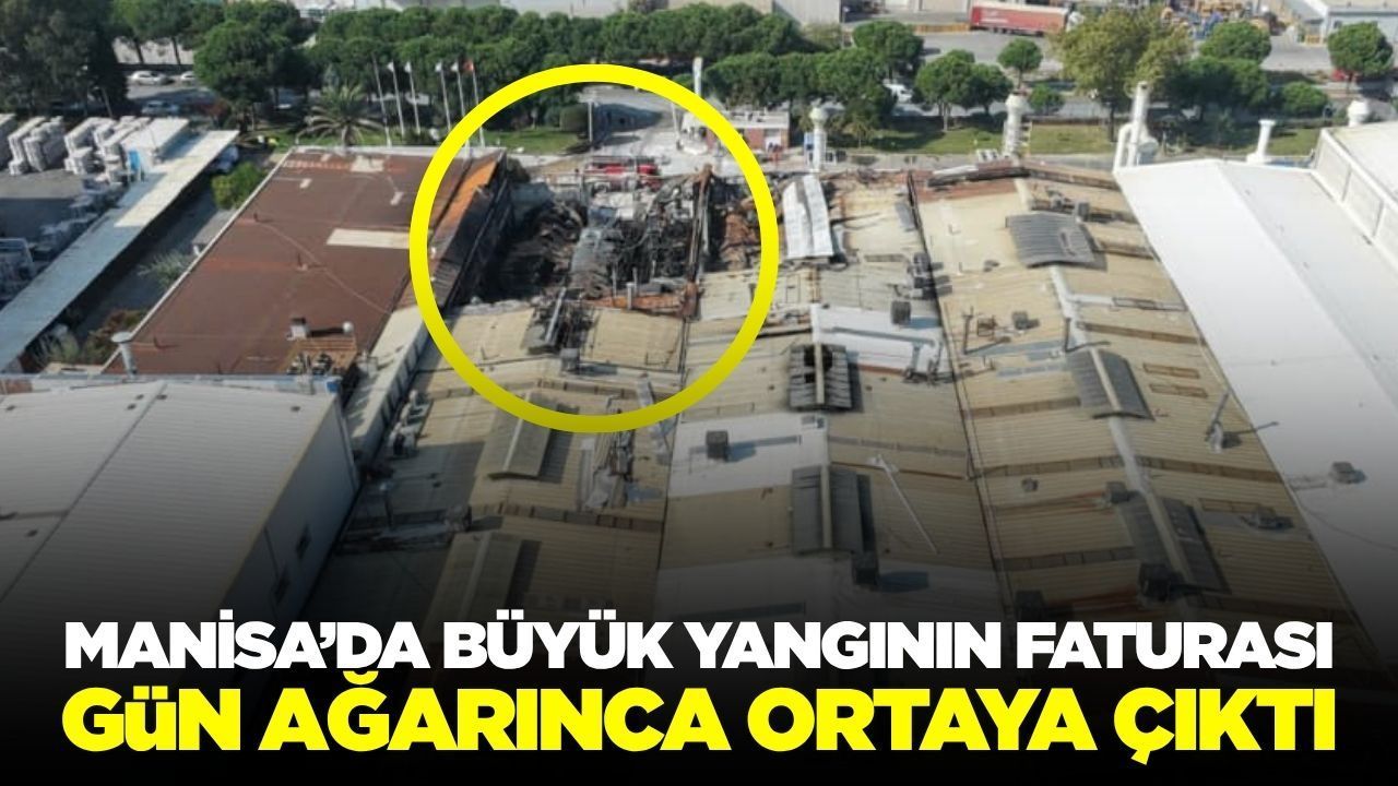 Manisa'daki yangının hasarı ortaya çıktı