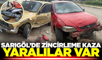 Sarıgöl'de zincirleme kaza! 16 yaşındaki iki genç kız yaralandı