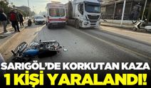 Sarıgöl'de motosiklet ve otomobil çarpıştı!