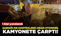 Sarıgöl’de Korkutan Kaza! Otomobil Park Halindeki Kamyonete Çarptı