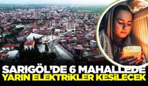 Gediz elektrik duyurdu: Sarıgöl'de yarın elektrik kesintisi olacak