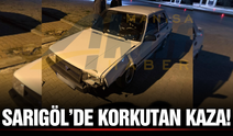 Sarıgöl'de kontrolden çıkan otomobil karşı şeride geçti!