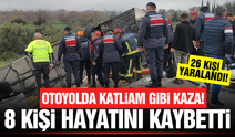 Antalya'da yolcu otobüsü şarampole devrildi!