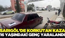 Sarıgöl'de motosiklet otomobile çarptı: 1 yaralı