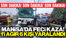 Manisa'da yolcu otobüsü kazası: 6 yaralı