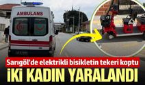 Sarıgöl'de elektrikli bisikletin devrildiği kazada 2 kişi yaralandı