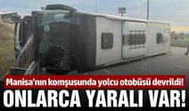 Yolcu otobüsü devrildi: Çok sayıda yaralı var