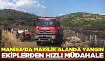 Manisa'da makilik alanda korkutan yangın!
