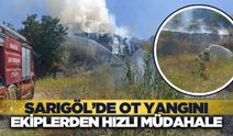 Sarıgöl'de ot yangını: Ekipler seferber oldu