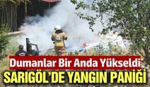 Sarıgöl'de hurdalık alanda çıkan yangın korkuttu