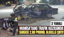 Manisa'da İki Otomobil Çarpıştı: 2 Yaralı