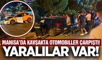 Manisa'da iki otomobil çarpıştı: Yaralılar var!