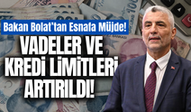 Bakan Bolat duyurdu: Esnafa yeni finansman desteği!