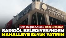 Sarıgöl Belediyesi Düğün Salonu ve Restoran İçin Harekete Geçti