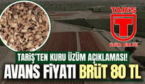 TARİŞ Üzüm Birliği 2026 Sezonu Kuru Üzüm Alım Esaslarını Açıkladı: Avans Fiyatı Brüt 80 TL!