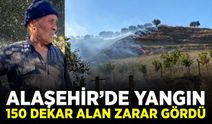 Alaşehir'de korku dolu anlar: 12 dekar zeytinlik tamamen yandı