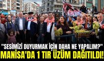 Manisa'da 1 tır üzüm halka dağıtıldı!