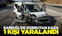 Sarıgöl’de Hafif Ticari Araç Süt Tankerine Arkadan Çarptı: 1 Yaralı