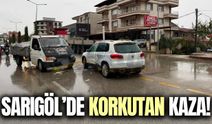 Sarıgöl'de otomobil ile kamyonet çarpıştı!