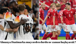Almanya Danimarka maçı neden durdu ne zaman başlayacak?