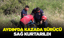 Aydın’da Motosiklet Kazasında Sürücü Uçurumdan Sağ Çıktı