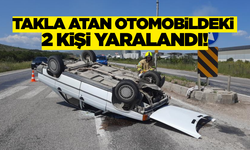 Balıkesir'de otomobil takla attı: 2 yaralı