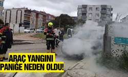 Balıkesir'de park halindeki araç alev alev yandı!