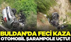 Denizli'de otomobil şarampole yuvarlandı
