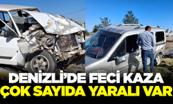 Denizli'de tütün işçi servisi kaza yaptı