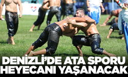 Denizli'de yağlı pehlivan güreşi vakti