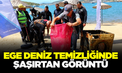 Ege’de Temizlik Şoku: Denizden Çamaşır Makinesi Çıktı