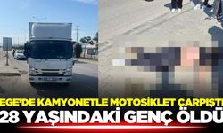 Ege'de kamyonetle motosiklet çarpıştı: 1 ölü