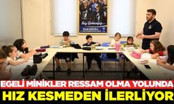 Egeli minikler ressam olma yolunda