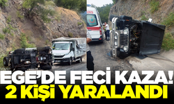 Ege'de korkutan kaza! 2 yaralı