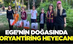 Genç oryantiring sporcuları Ege'de ter döktü