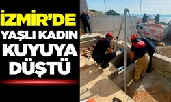 İzmir'de akıl almaz kaza: Yaşlı kadın çukura düştü