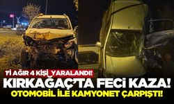 Kırkağaç'ta Otomobil ile Kamyonet Çarpıştı: 1'i Ağır 4 Yaralı