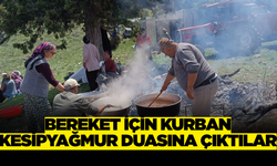 Köylüler Kurban Kesip Yağmur Duası Etti