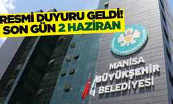 Manisa Büyükşehir Belediyesi'nden önemli duyuru