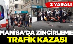 Manisa'da zincirleme trafik kazası: 2 yaralı