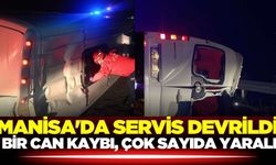 Manisa'da servis minibüsü devrildi: Çok sayıda yaralı