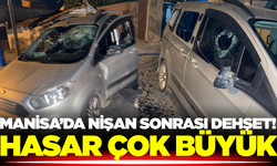 Manisa'da nişan sonrası kavga: Çok sayıda araç kurşunlandı