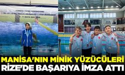 Manisalı minikler madalyaları topladı